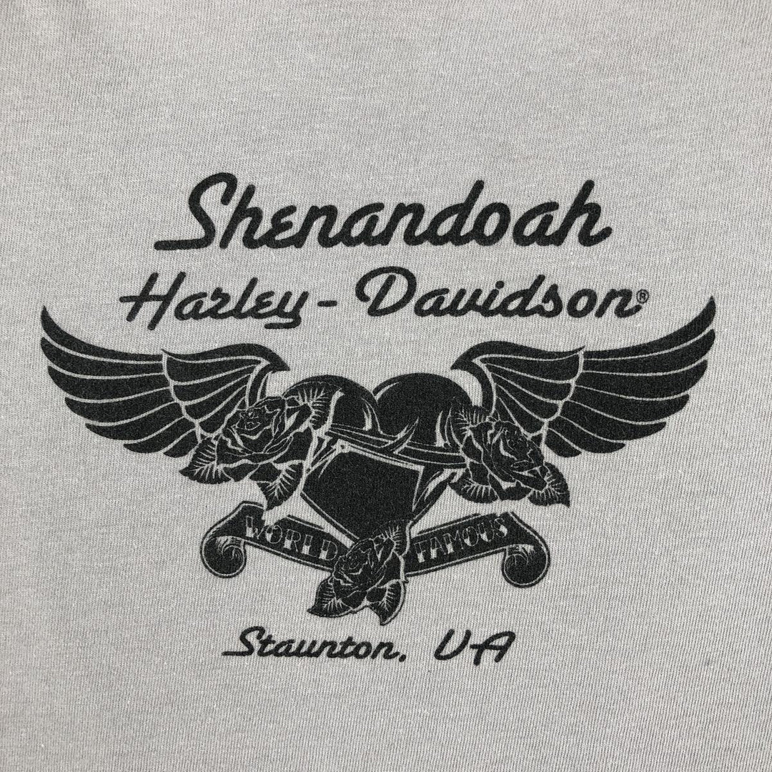 2000'S Harley-Davidson Rhinestone Motorcycle T-Shirt, Women's Size S (approx.) cotton gray type Vintage Second Hand