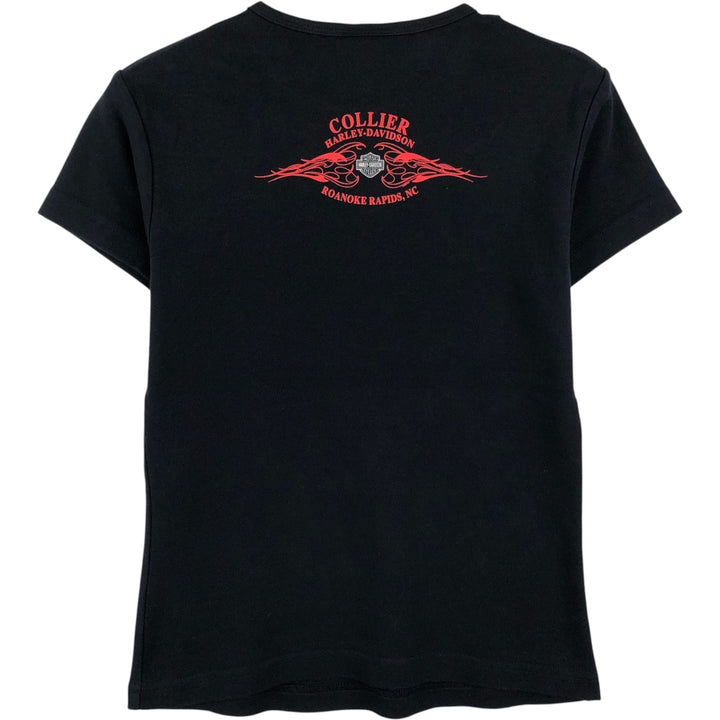2000'S Harley-Davidson Rhinestone Motorcycle T-Shirt, Women's Size M (approx.) cotton black type Vintage Second Hand