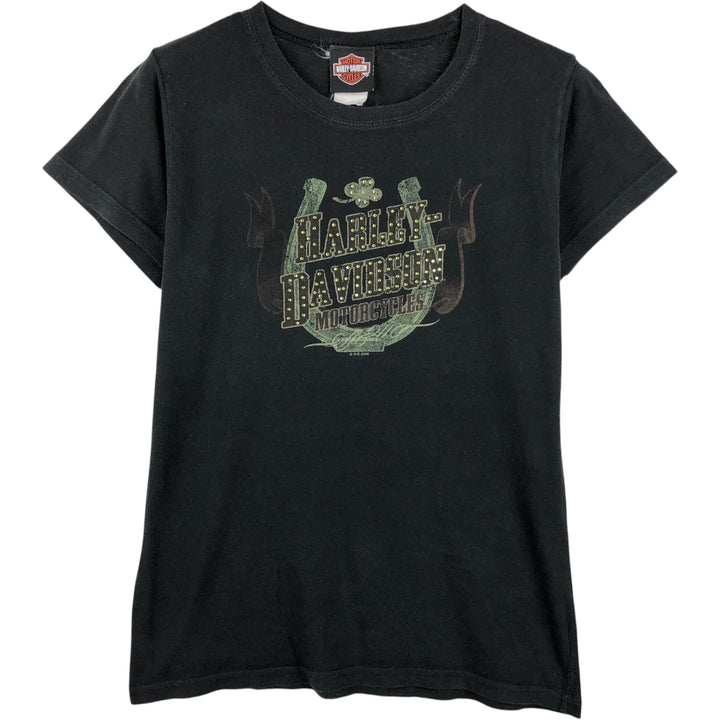2000'S Harley-Davidson Rhinestone Motorcycle T-Shirt, Women's Size M (approx.) unclear black type Vintage Second Hand