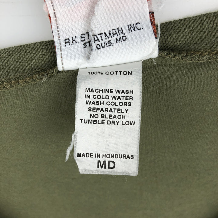 2000'S Harley-Davidson V-neck Motorcycle T-shirt, Women's Size M (approx.) cotton Khaki type Vintage Second Hand