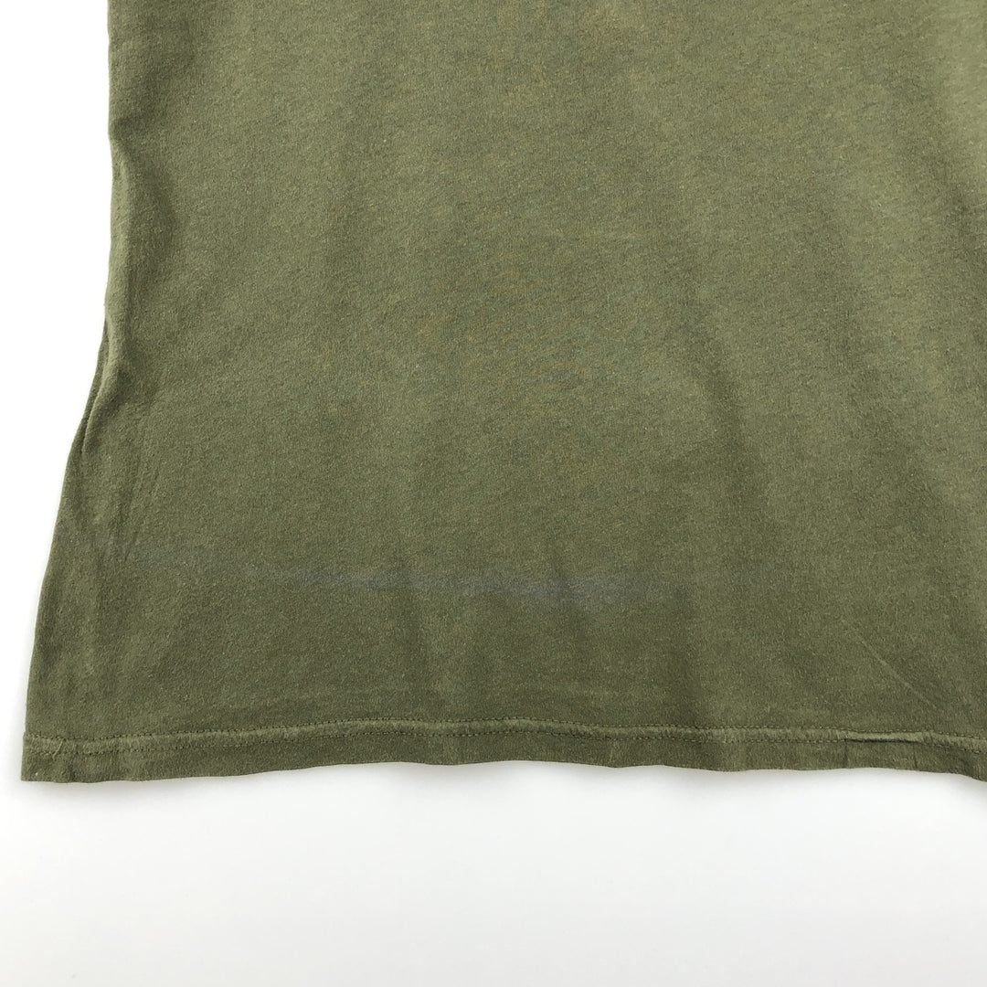 2000'S Harley-Davidson V-neck Motorcycle T-shirt, Women's Size M (approx.) cotton Khaki type Vintage Second Hand