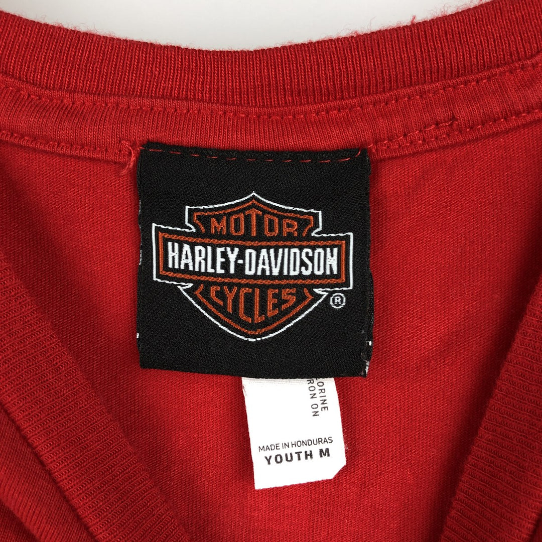 Harley-Davidson The Rolling Stones Motorcycle T-shirt, Women's Size S (approx.) cotton red type Vintage Second Hand