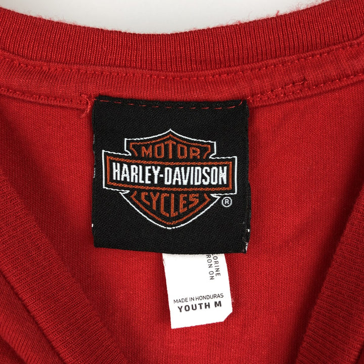 Harley-Davidson The Rolling Stones Motorcycle T-shirt, Women's Size S (approx.) cotton red type Vintage Second Hand