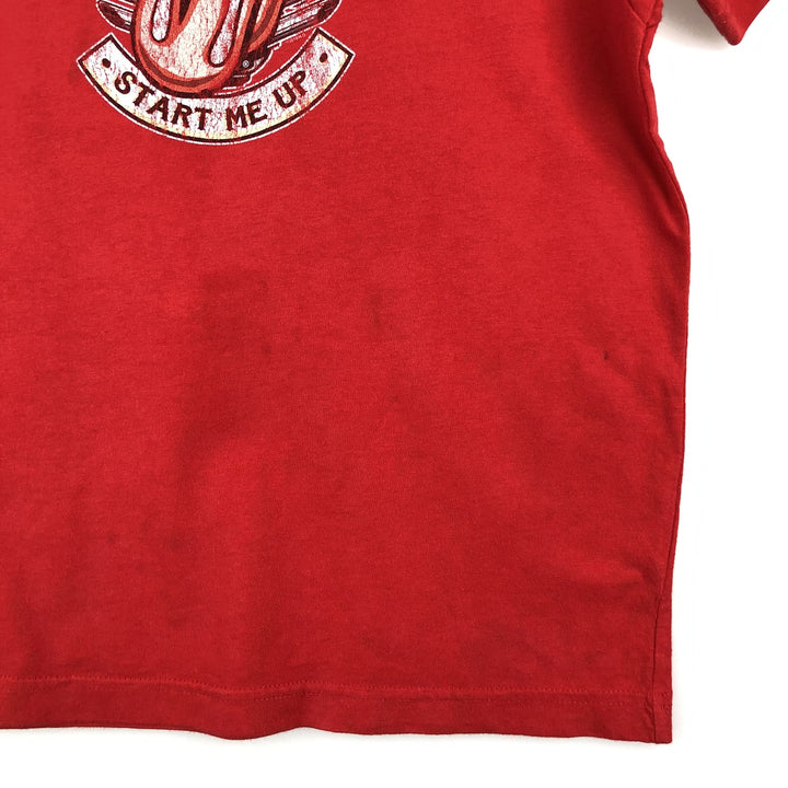 Harley-Davidson The Rolling Stones Motorcycle T-shirt, Women's Size S (approx.) cotton red type Vintage Second Hand