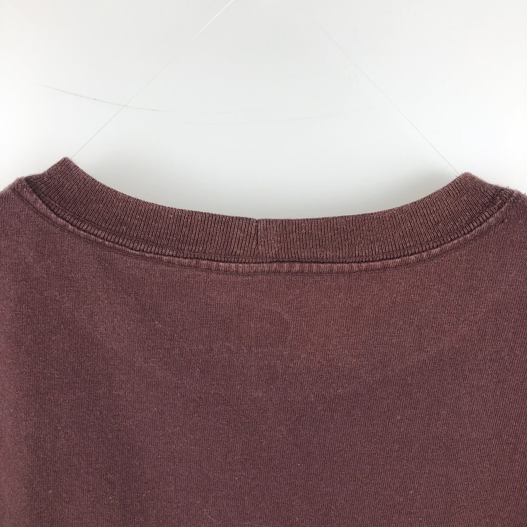 Carhartt ORIGINAL FIT Short-Sleeve T-Shirt with One-Point Logo Pocket (Women's Size M) cotton bordeaux Vintage Second Hand