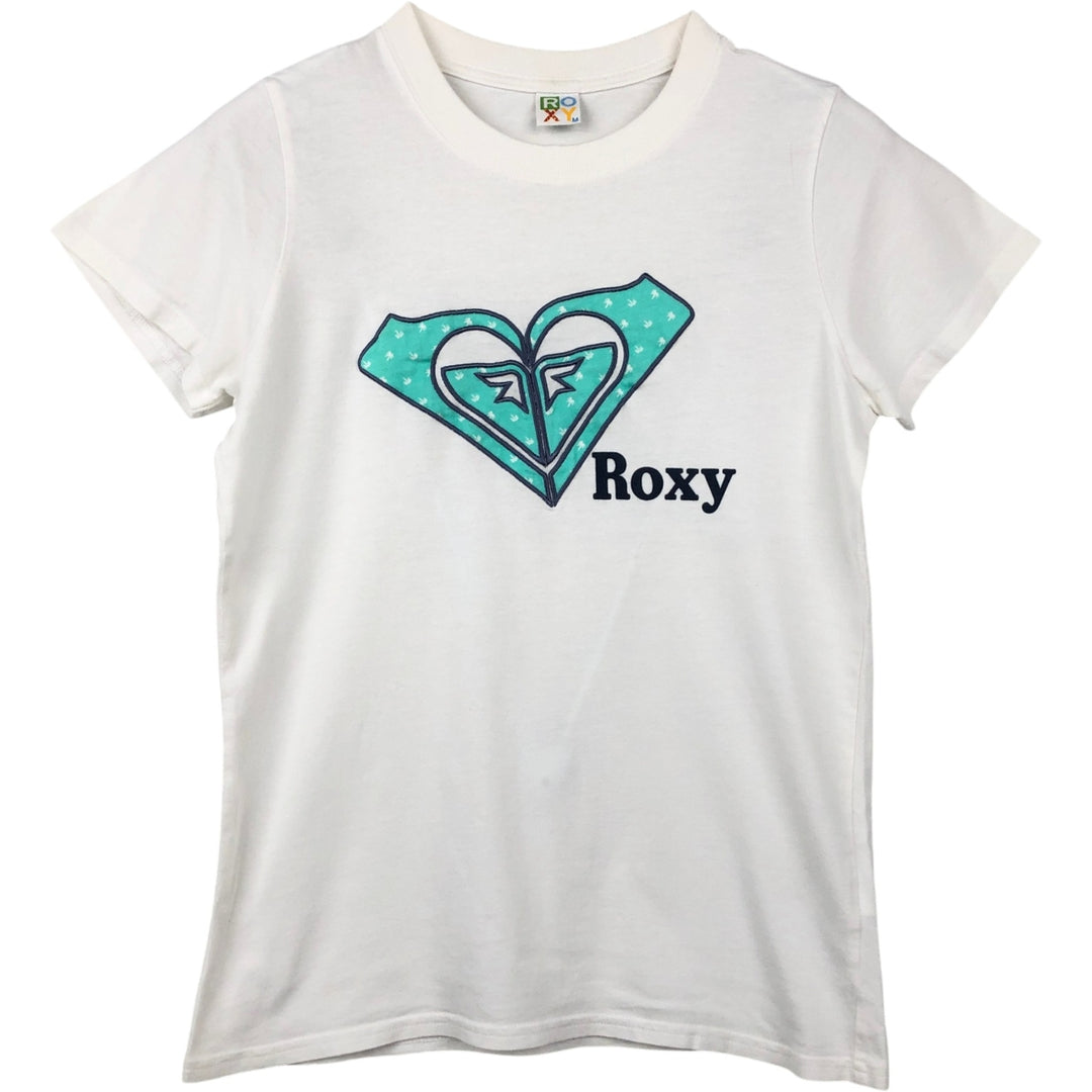 Quiksilver Roxy surf skate t-shirt, women's size M (approx.) cotton white type Vintage Second Hand