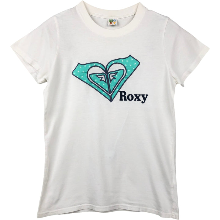 Quiksilver Roxy surf skate t-shirt, women's size M (approx.) cotton white type Vintage Second Hand