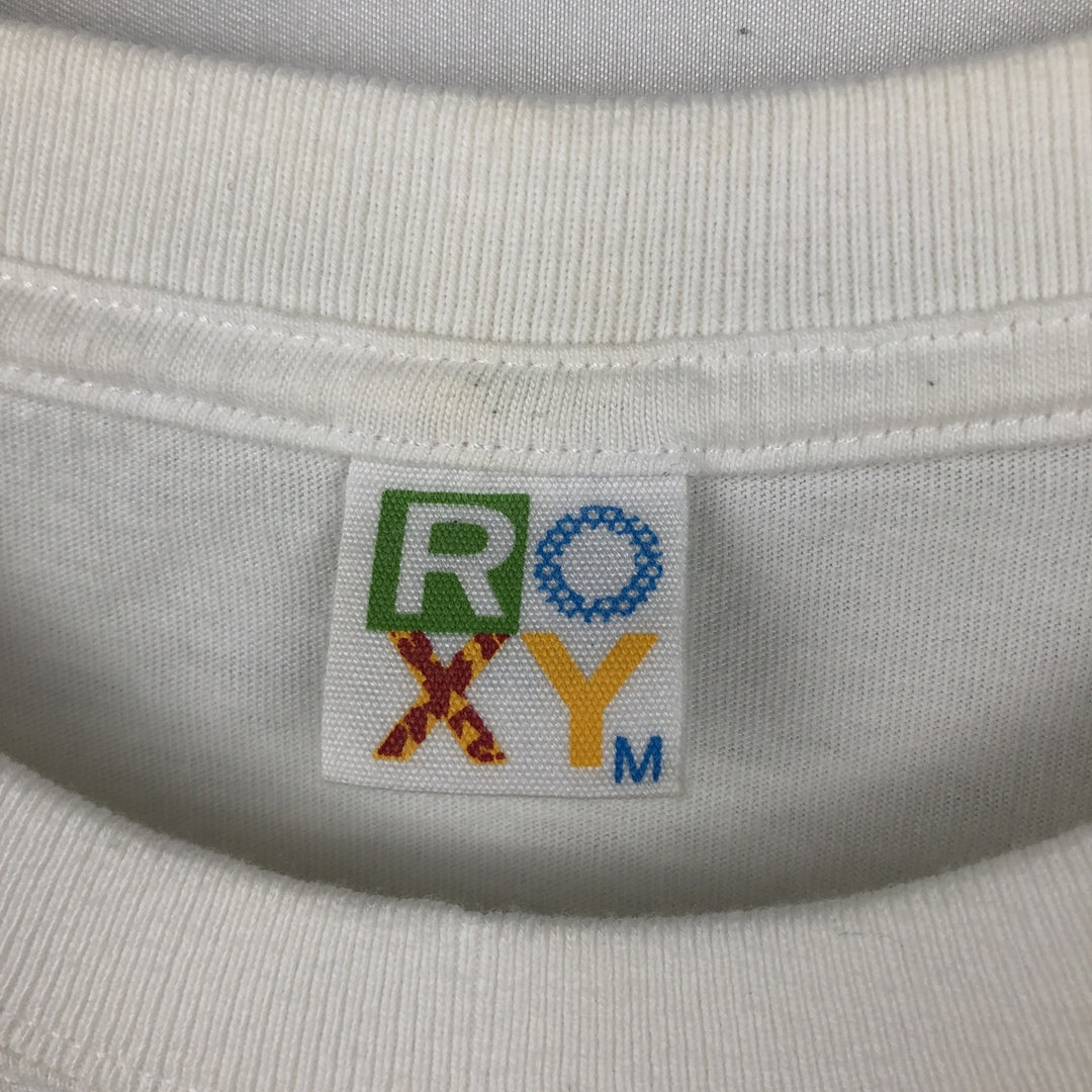 Quiksilver Roxy surf skate t-shirt, women's size M (approx.) cotton white type Vintage Second Hand