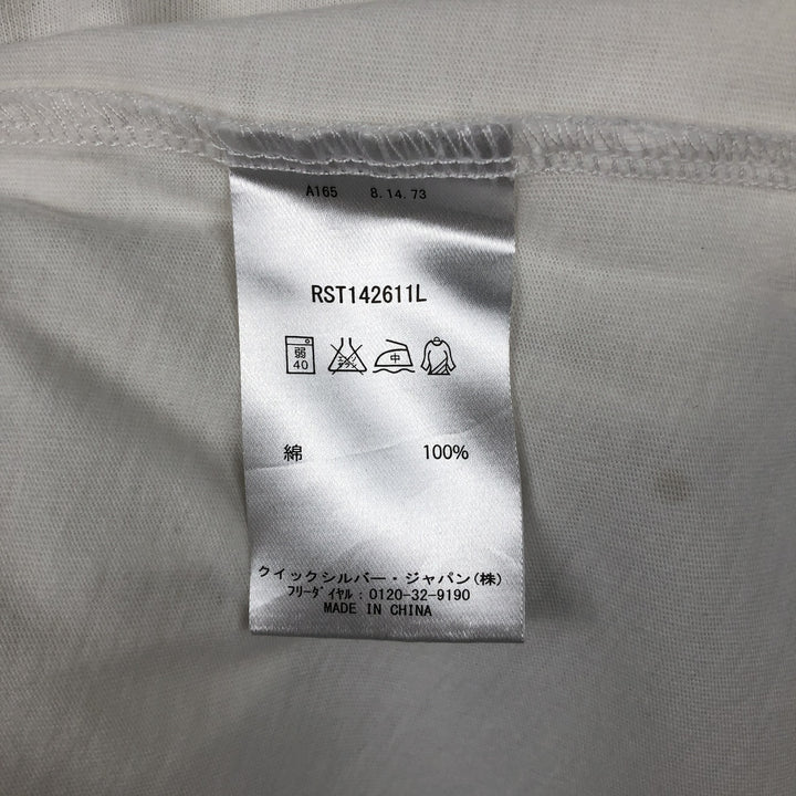Quiksilver Roxy surf skate t-shirt, women's size M (approx.) cotton white type Vintage Second Hand