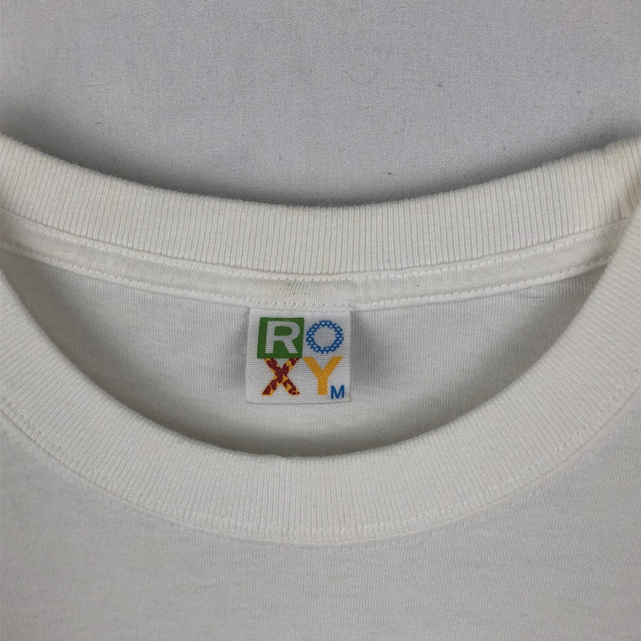 Quiksilver Roxy surf skate t-shirt, women's size M (approx.) cotton white type Vintage Second Hand