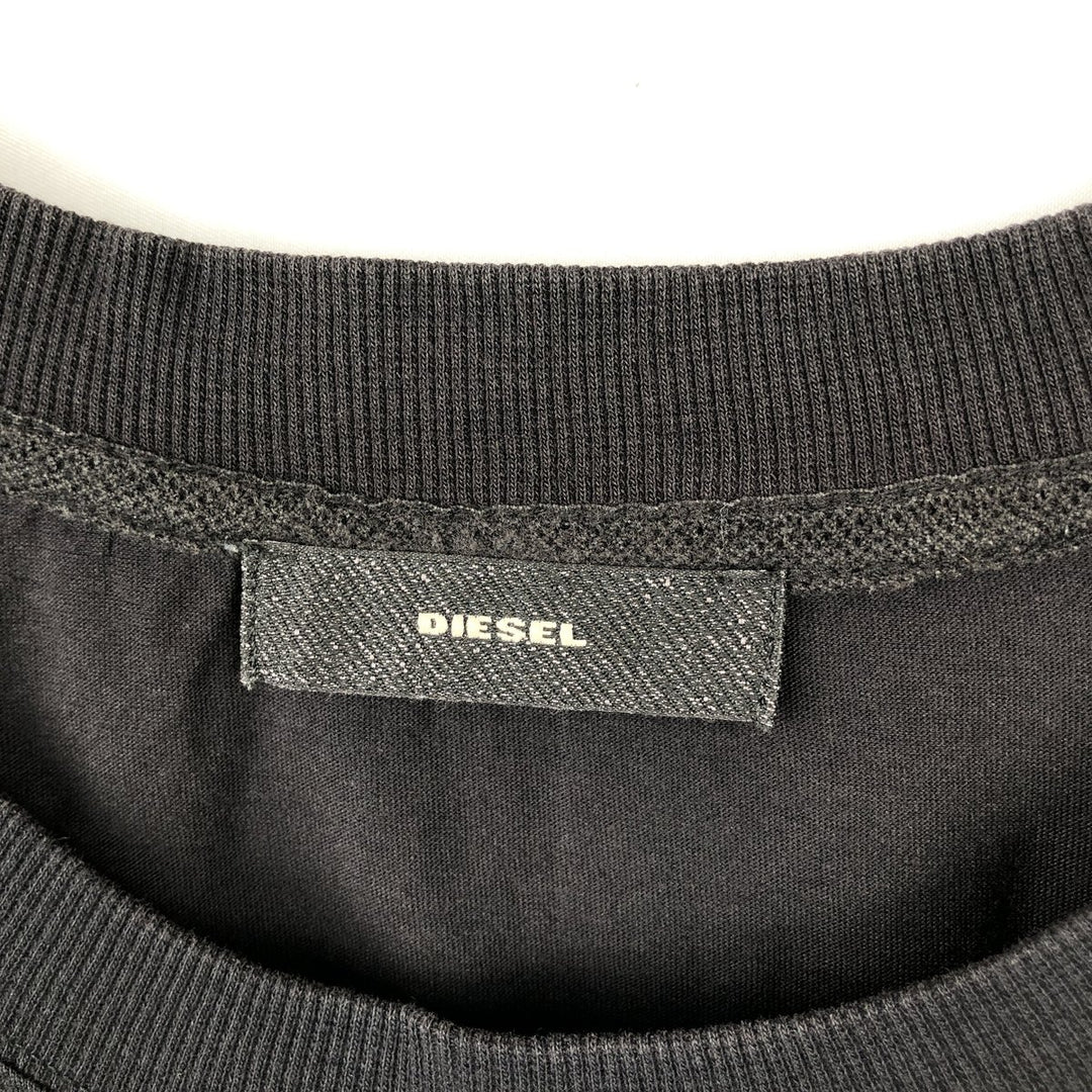 Diesel large print short-sleeved logo t-shirt, women's size XS. cotton black type Vintage Second Hand