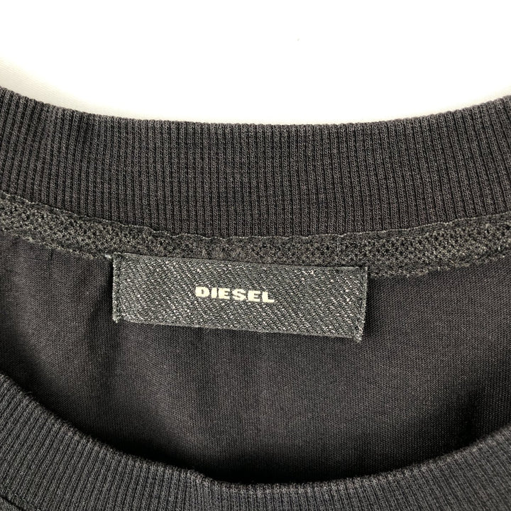 Diesel large print short-sleeved logo t-shirt, women's size XS. cotton black type Vintage Second Hand