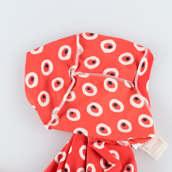 agnes b. PARIS all-over print short-sleeved T-shirt, women's size M (approx.) Nylon red type Vintage Second Hand