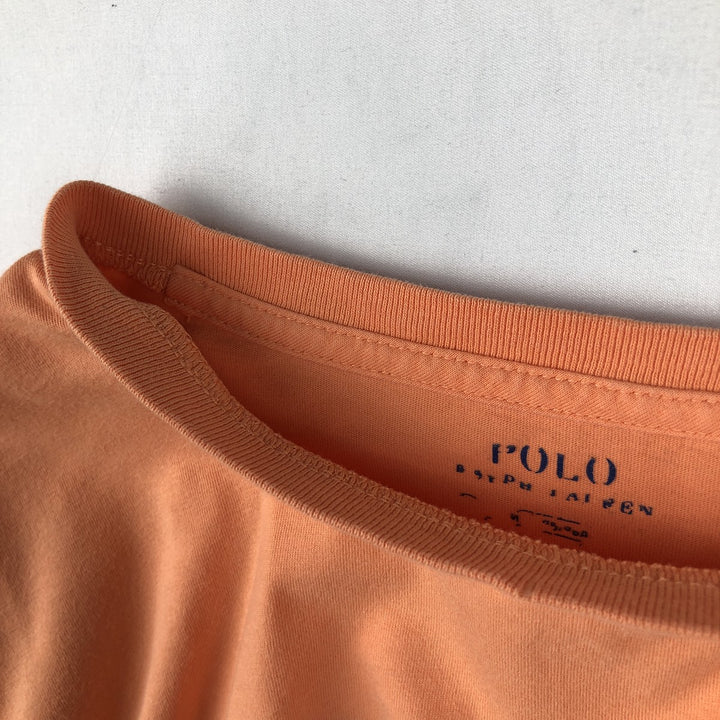 Ralph Lauren POLO RALPH LAUREN Short-Sleeve Logo T-Shirt, Women's Size L (approx.) cotton orange type Vintage Second Hand