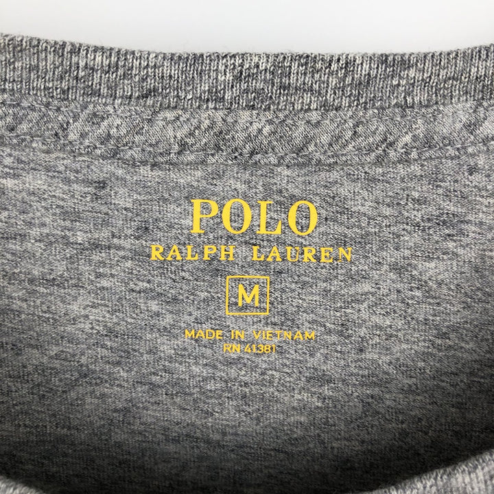 Ralph Lauren POLO RALPH LAUREN Short-Sleeve T-Shirt with One-Point Logo Pocket, Men's Size M (approx.) cotton gray type Vintage Second Hand