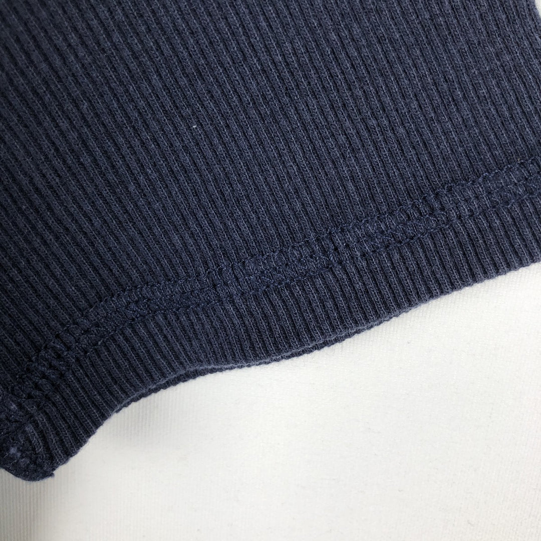 Ralph Lauren LAUREN Short-Sleeve T-Shirt with One-Point Logo, Women's Size S (approx.) cotton navy blue type Vintage Second Hand