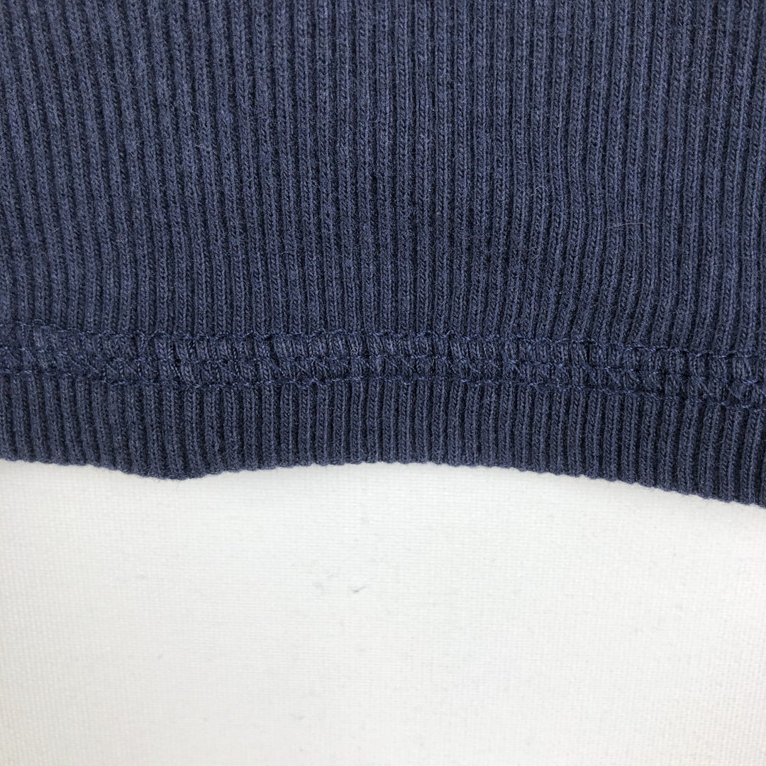 Ralph Lauren LAUREN Short-Sleeve T-Shirt with One-Point Logo, Women's Size S (approx.) cotton navy blue type Vintage Second Hand