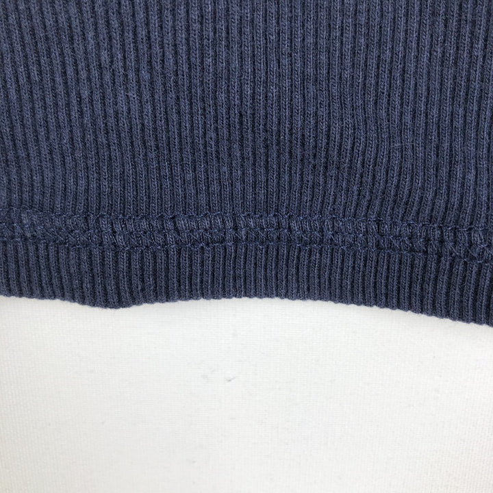 Ralph Lauren LAUREN Short-Sleeve T-Shirt with One-Point Logo, Women's Size S (approx.) cotton navy blue type Vintage Second Hand