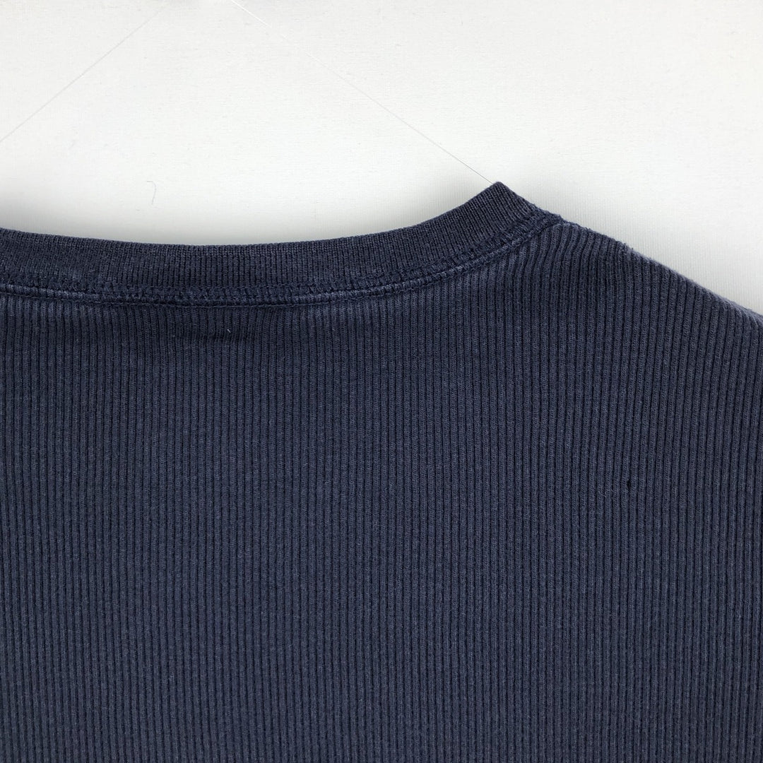Ralph Lauren LAUREN Short-Sleeve T-Shirt with One-Point Logo, Women's Size S (approx.) cotton navy blue type Vintage Second Hand
