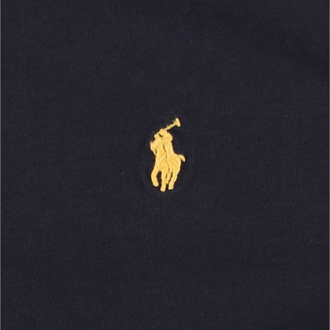 Ralph Lauren POLO RALPH LAUREN Short-Sleeve T-Shirt with One-Point Logo, Women's Size M (approx.) cotton black type Vintage Second Hand