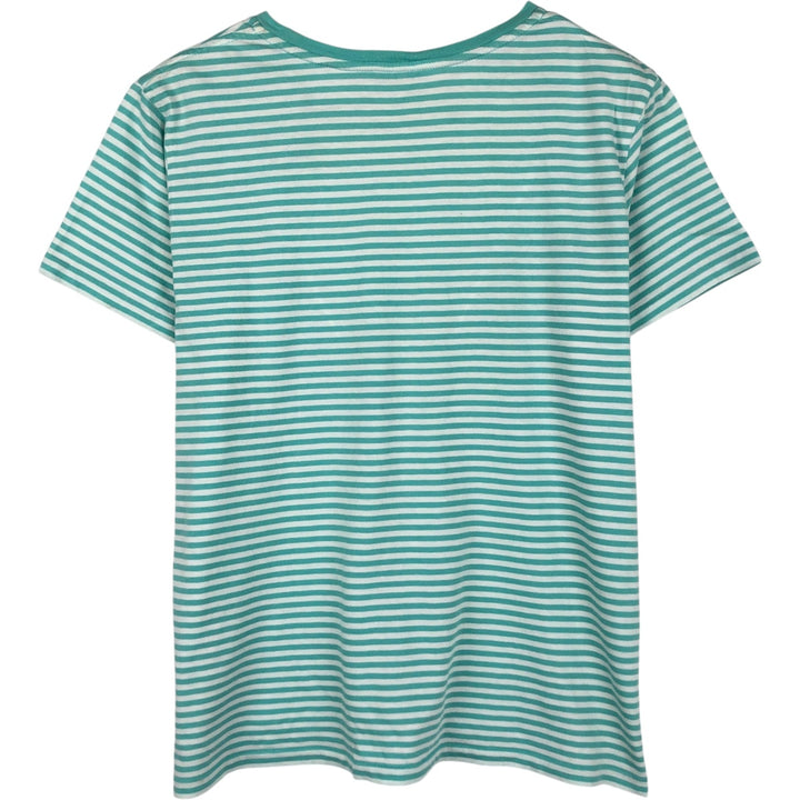 Ralph Lauren POLO RALPH LAUREN Short-Sleeve Striped T-Shirt, Women's Size XL (approx.) cotton Mint green Vintage Second Hand