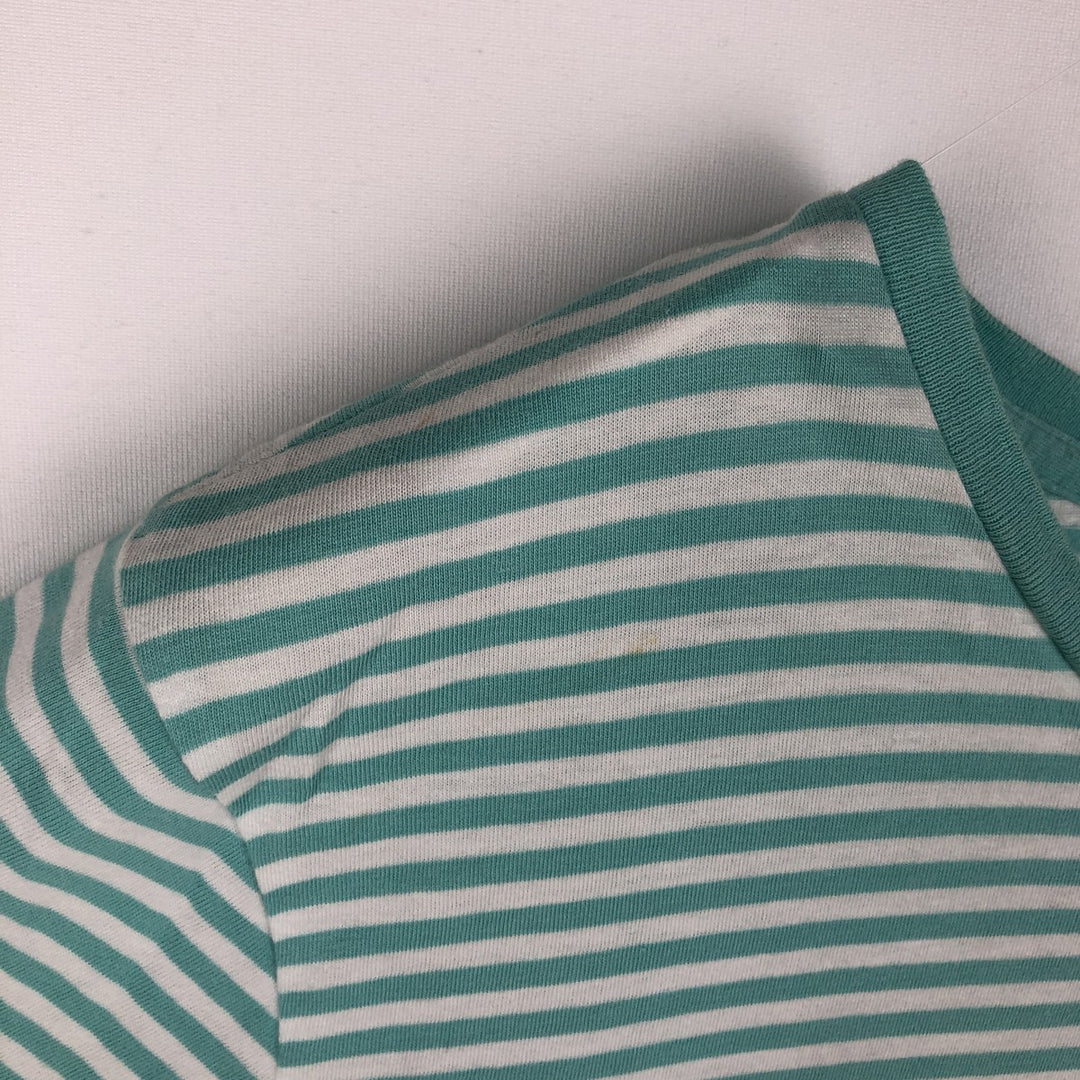 Ralph Lauren POLO RALPH LAUREN Short-Sleeve Striped T-Shirt, Women's Size XL (approx.) cotton Mint green Vintage Second Hand