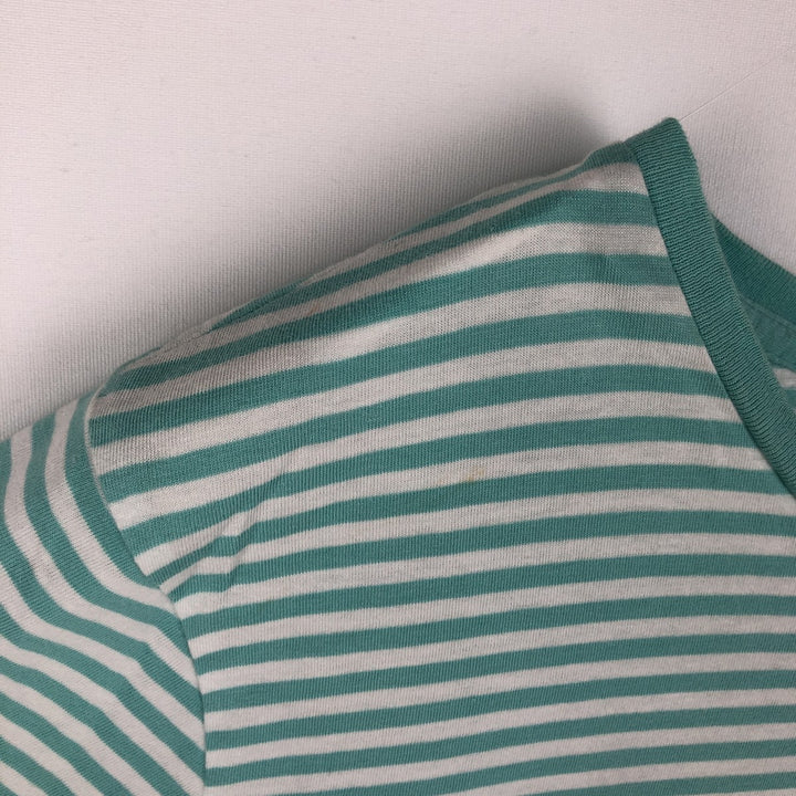 Ralph Lauren POLO RALPH LAUREN Short-Sleeve Striped T-Shirt, Women's Size XL (approx.) cotton Mint green Vintage Second Hand
