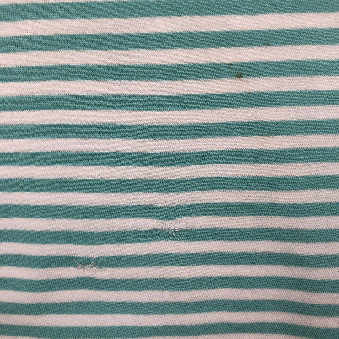 Ralph Lauren POLO RALPH LAUREN Short-Sleeve Striped T-Shirt, Women's Size XL (approx.) cotton Mint green Vintage Second Hand
