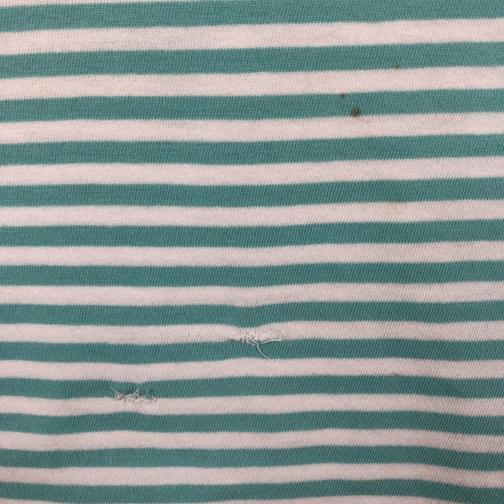 Ralph Lauren POLO RALPH LAUREN Short-Sleeve Striped T-Shirt, Women's Size XL (approx.) cotton Mint green Vintage Second Hand