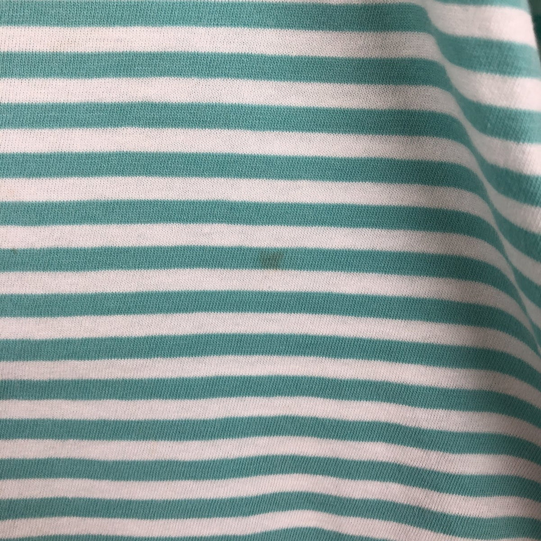 Ralph Lauren POLO RALPH LAUREN Short-Sleeve Striped T-Shirt, Women's Size XL (approx.) cotton Mint green Vintage Second Hand