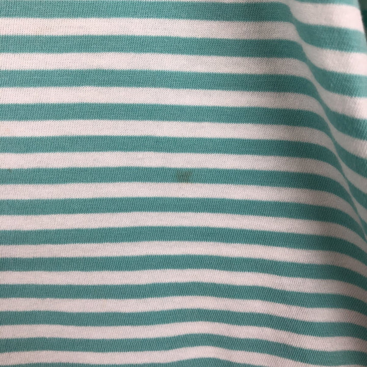 Ralph Lauren POLO RALPH LAUREN Short-Sleeve Striped T-Shirt, Women's Size XL (approx.) cotton Mint green Vintage Second Hand