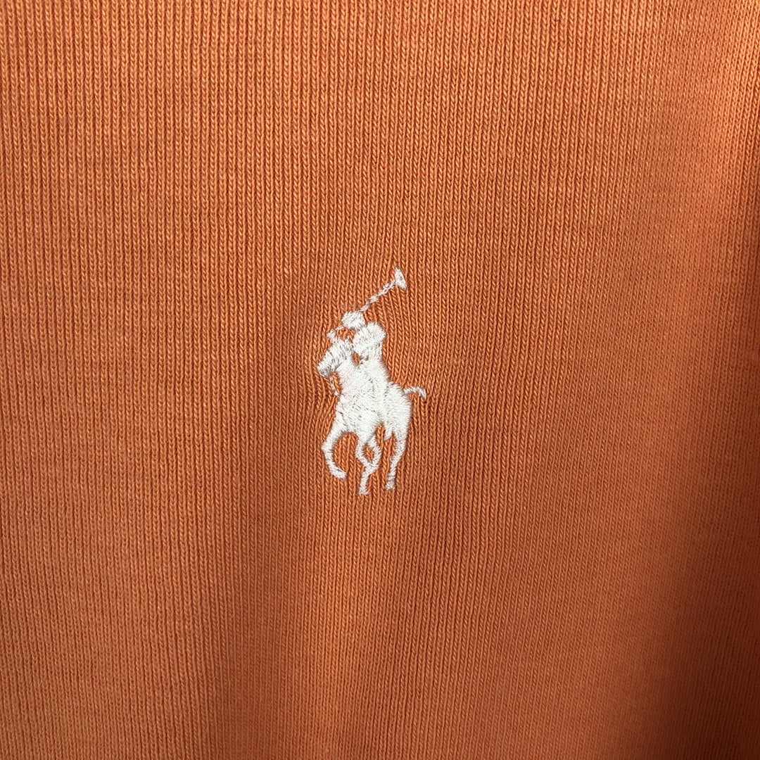 Ralph Lauren RALPH LAUREN SPORT Short-Sleeve T-Shirt with One-Point Logo, Women's Size XL (approx.) cotton orange type Vintage Second Hand
