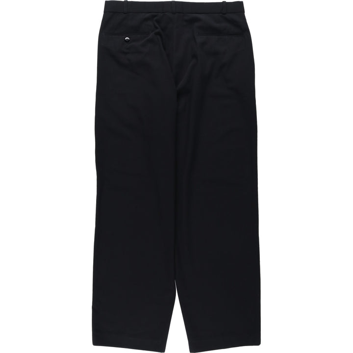 DEKKER Three-Pleat Slacks Pants, Men's Size W34 (approx.) polyester black type Vintage Second Hand