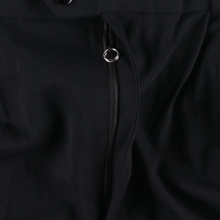 DEKKER Three-Pleat Slacks Pants, Men's Size W34 (approx.) polyester black type Vintage Second Hand
