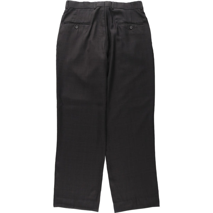 VITTORIO ST.ANGELO Three-Pleat Slacks Pants, Men's Size W34 (approx.) polyester gray type Vintage Second Hand