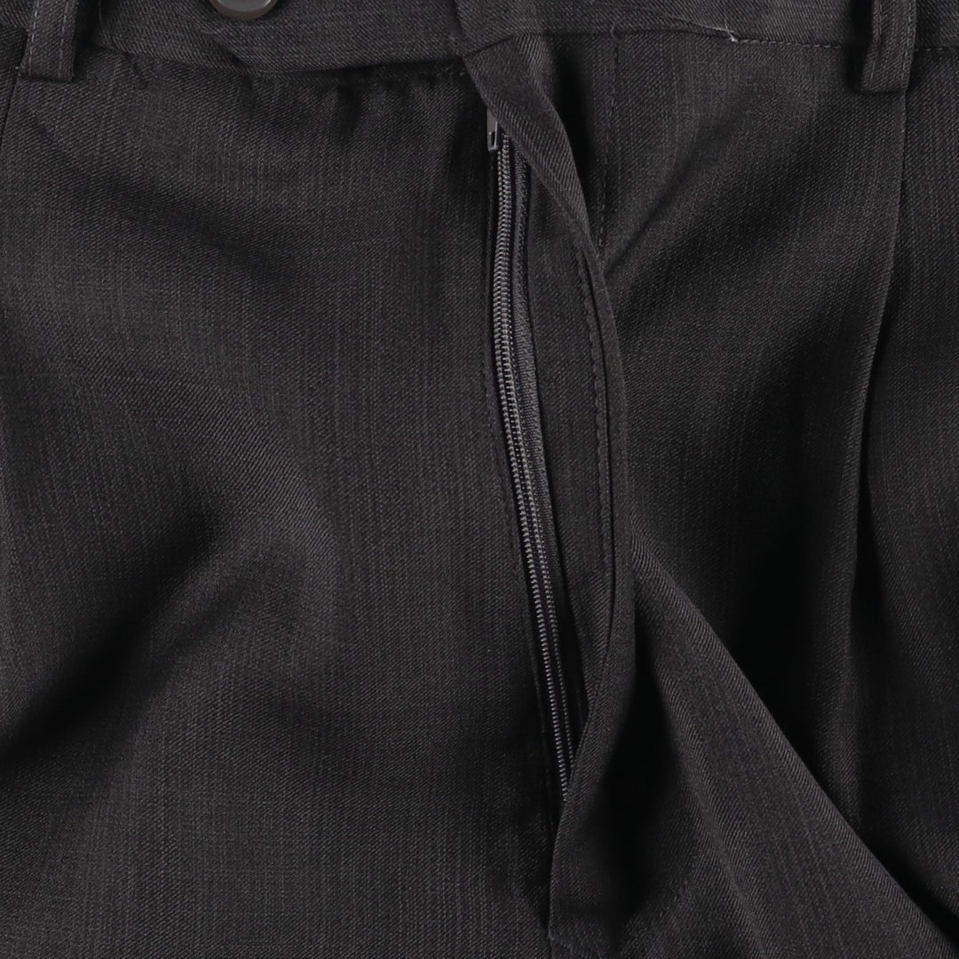 VITTORIO ST.ANGELO Three-Pleat Slacks Pants, Men's Size W34 (approx.) polyester gray type Vintage Second Hand