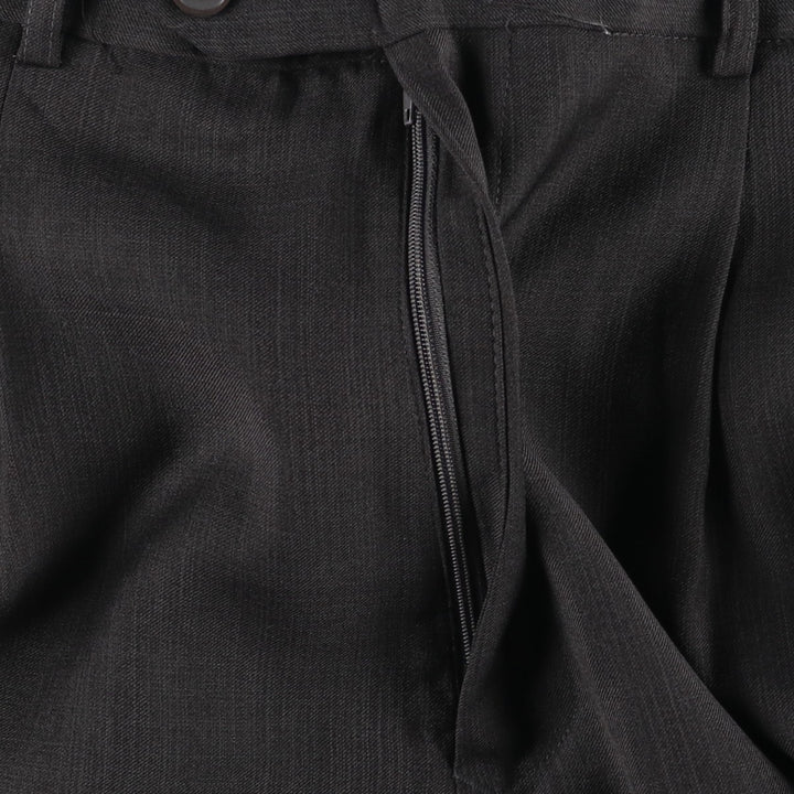 VITTORIO ST.ANGELO Three-Pleat Slacks Pants, Men's Size W34 (approx.) polyester gray type Vintage Second Hand