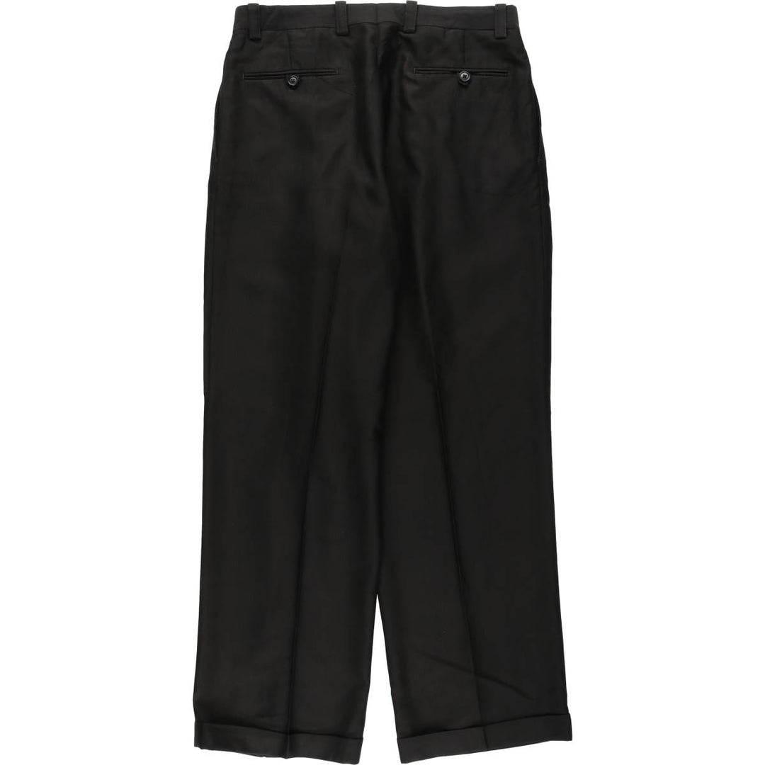 Sean John three-pleat slacks for men, size W32 (approx.) polyester black type Vintage Second Hand