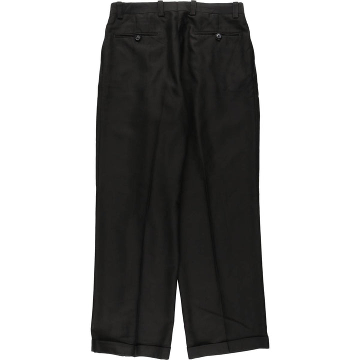 Sean John three-pleat slacks for men, size W32 (approx.) polyester black type Vintage Second Hand
