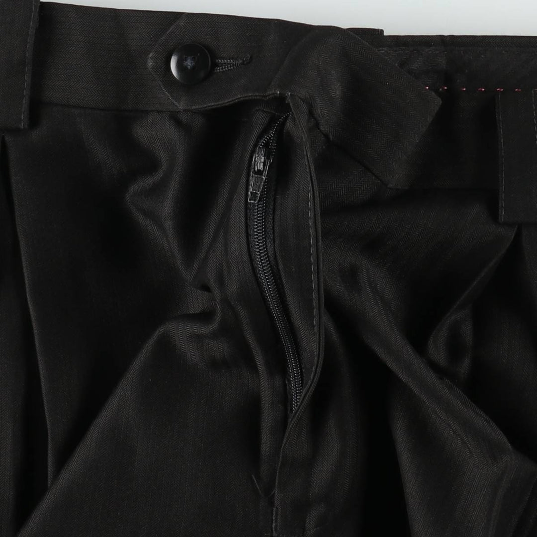 Sean John three-pleat slacks for men, size W32 (approx.) polyester black type Vintage Second Hand