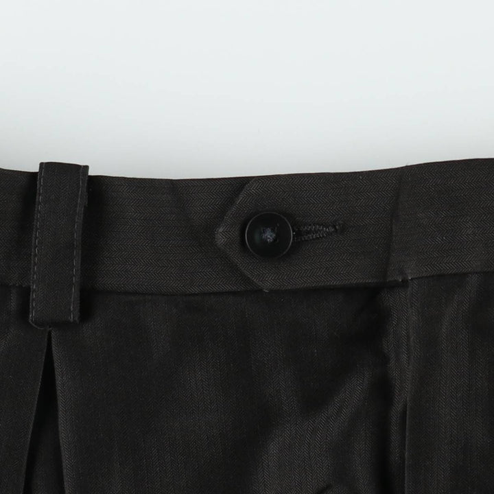 Sean John three-pleat slacks for men, size W32 (approx.) polyester black type Vintage Second Hand