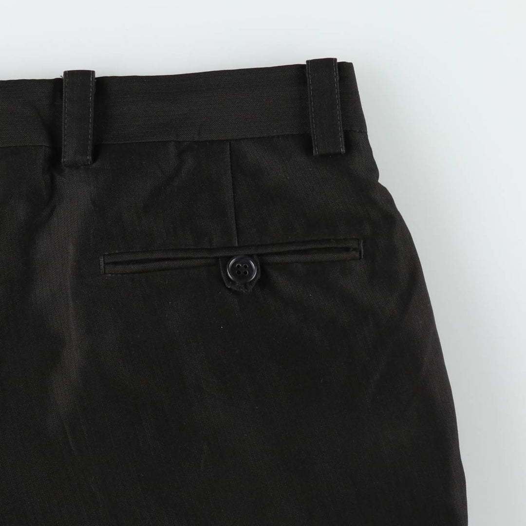 Sean John three-pleat slacks for men, size W32 (approx.) polyester black type Vintage Second Hand