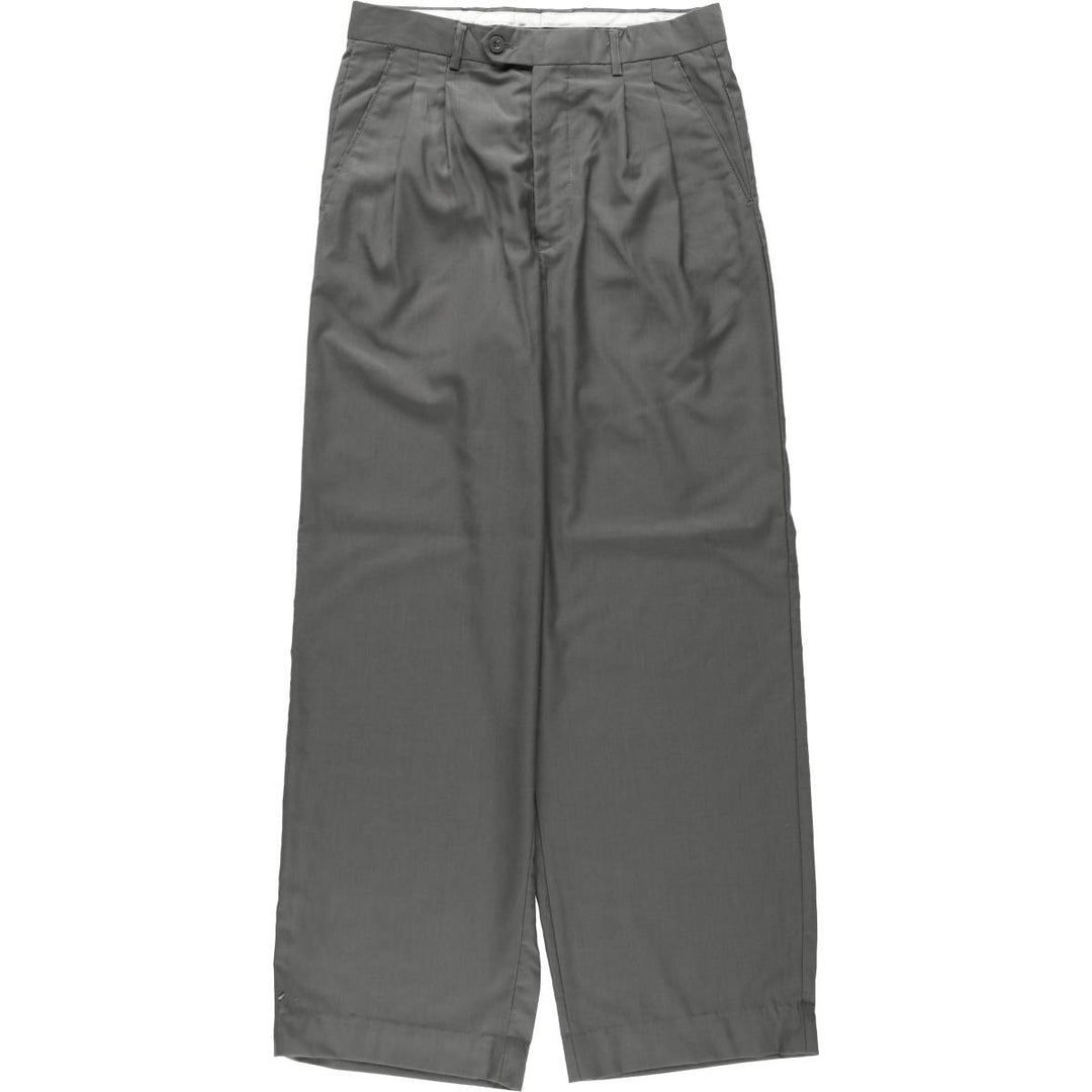 Z.CAVA RICCI Two-pleat slacks, men's size W29 (approx.) polyester Khaki type Vintage Second Hand