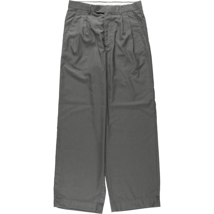 Z.CAVA RICCI Two-pleat slacks, men's size W29 (approx.) polyester Khaki type Vintage Second Hand
