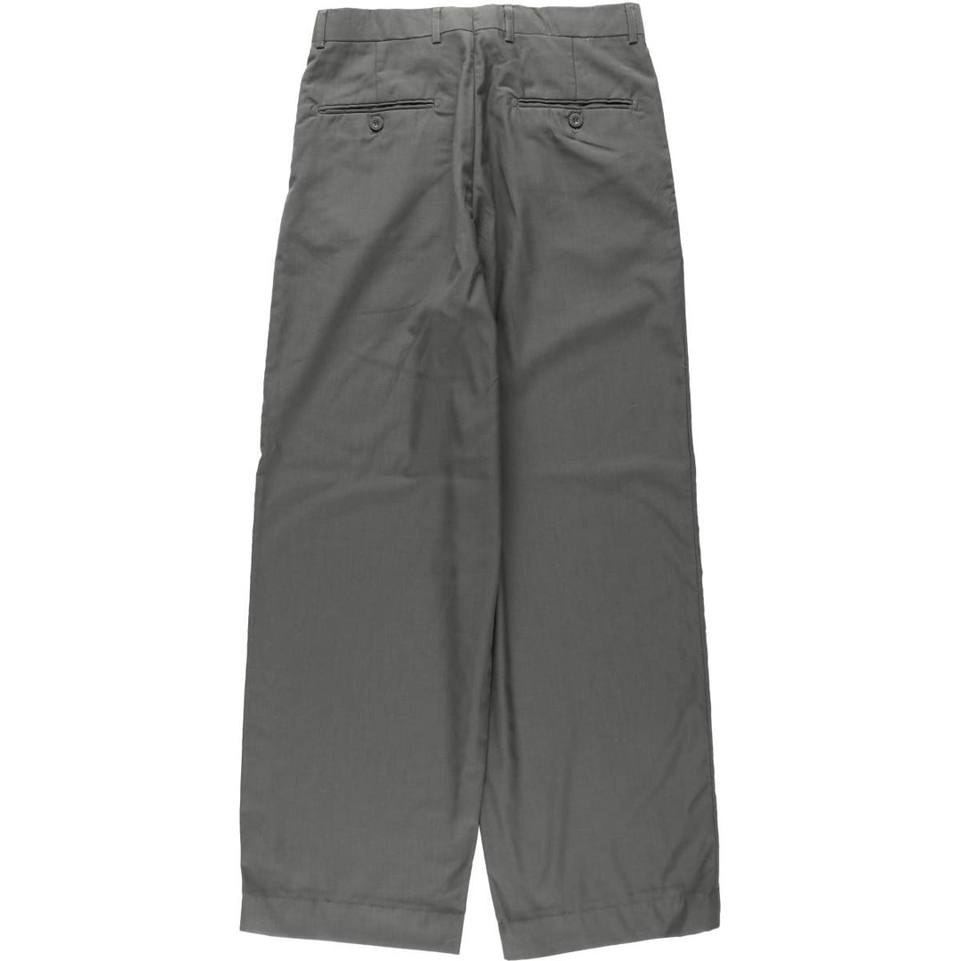 Z.CAVA RICCI Two-pleat slacks, men's size W29 (approx.) polyester Khaki type Vintage Second Hand