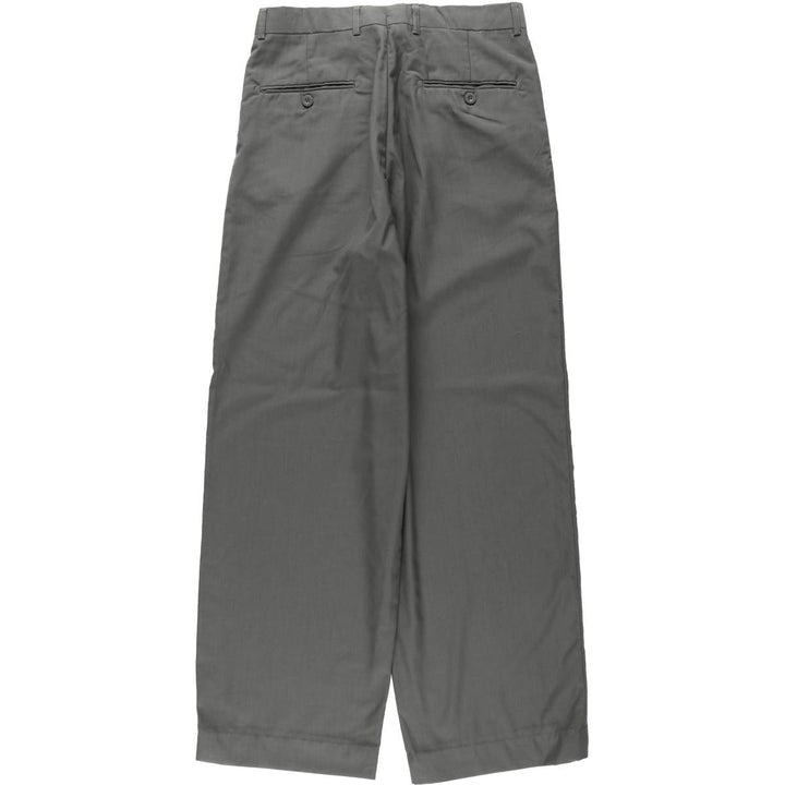 Z.CAVA RICCI Two-pleat slacks, men's size W29 (approx.) polyester Khaki type Vintage Second Hand