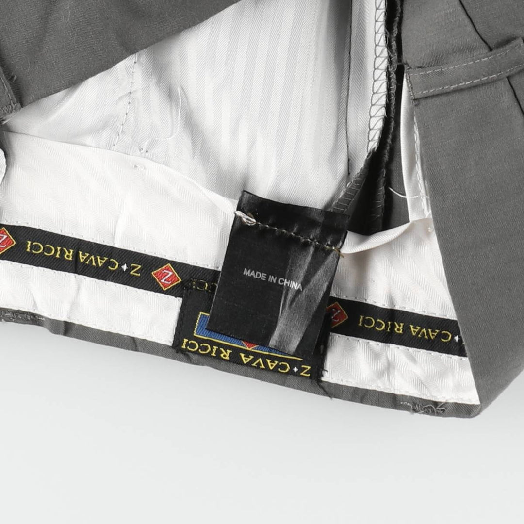 Z.CAVA RICCI Two-pleat slacks, men's size W29 (approx.) polyester Khaki type Vintage Second Hand