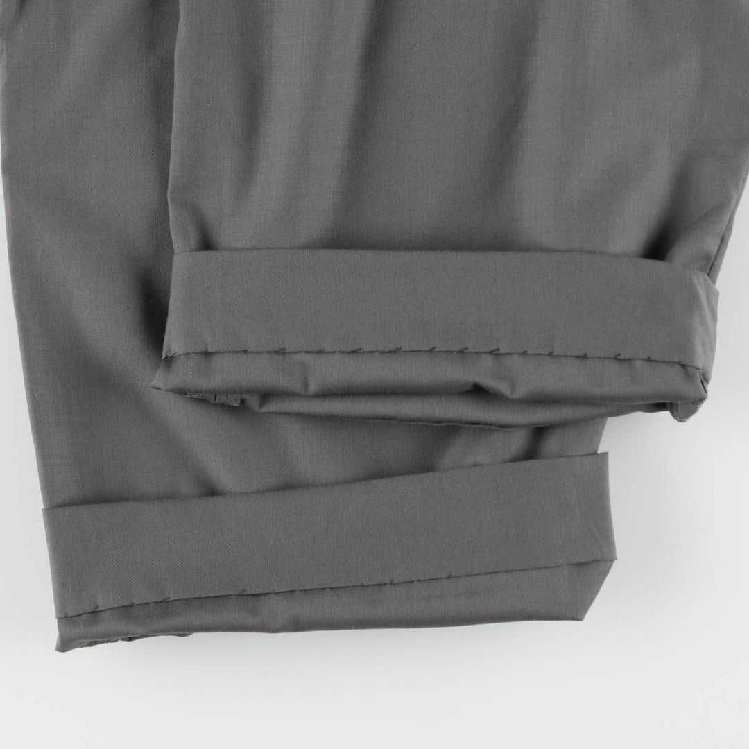 Z.CAVA RICCI Two-pleat slacks, men's size W29 (approx.) polyester Khaki type Vintage Second Hand