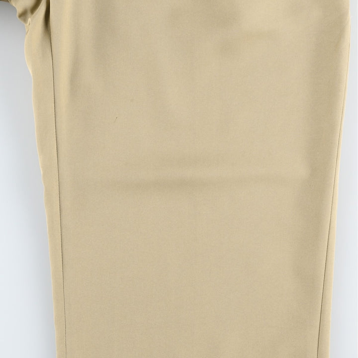 BSERVER Two-Pleat Slacks Pants, Made in Spain, Men's Size W34 (approx.) polyester Beige type Vintage Second Hand