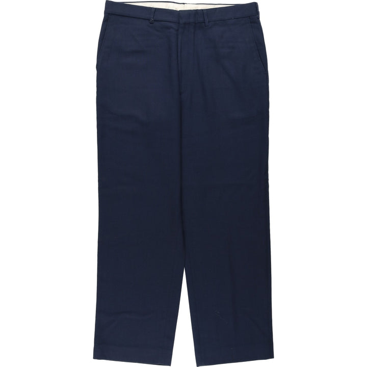 FARAH PERFORMANCE BLENDS Men's Slacks Pants, Size W36 (approx.), Vintage polyester navy blue type Vintage Second Hand